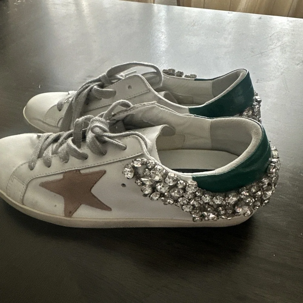 Golden Goose Super Star Rhinestones Embolished  Sneakers Size 40